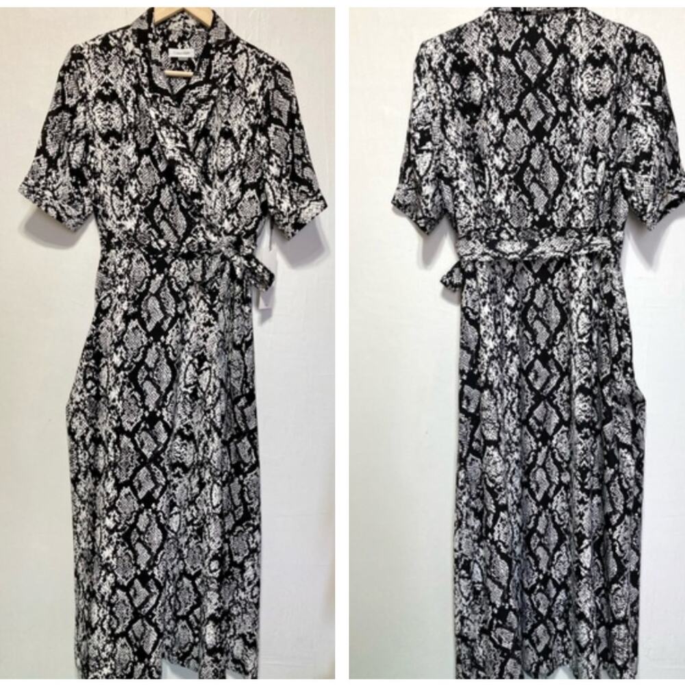 Calvin Klein Python Print Wrap Maxi Dress Snakesk… - image 3